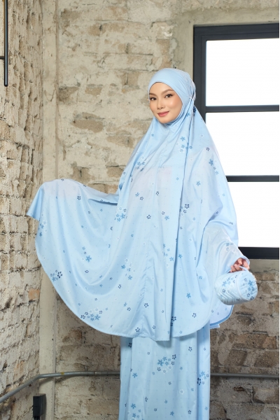 Telekung Bucket Friska Aqua Blue 